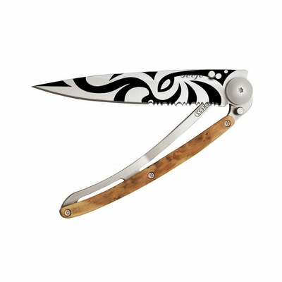 Žepni nož Deejo 1CB512 Tattoo 37g, Titan, Juniper, Tribal, Deejo